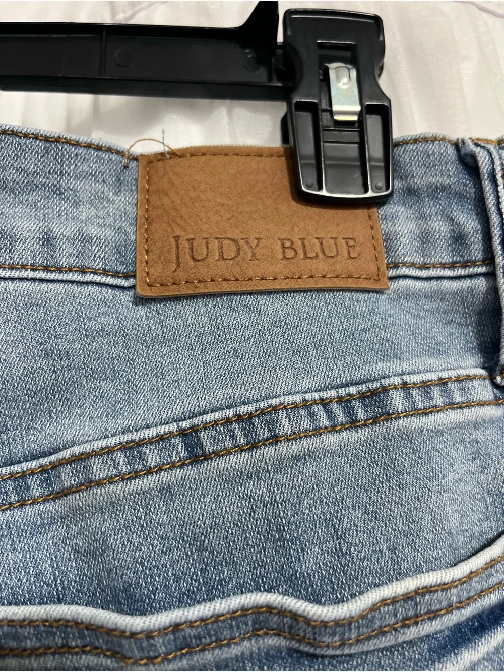 Judy Blue Light Blue Distressed Denim Bermuda Jean Shorts country summer women’s